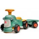 FALK Traktorek Baby Maurice Zielony Vintage z Przyczepką od 1 roku z Recyklingu
