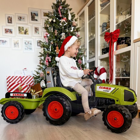 FALK DUŻY Traktor na Pedały CLAAS Przyczepa