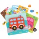 WOOPIE GREEN Drewniane Klocki Układanka Montessori Puzzle FSC