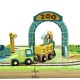 Tooky Toy Drewniana Plansza zoo zwierzęta pojazd wagoniki