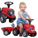FALK Traktorek Baby Case IH Ride-On Czerwony z Przyczepką + akc. od 1 roku