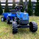 WOOPIE Traktor na Pedały Farmer GoTrac MAXI z Przyczepą Niebieski Ciche Koła