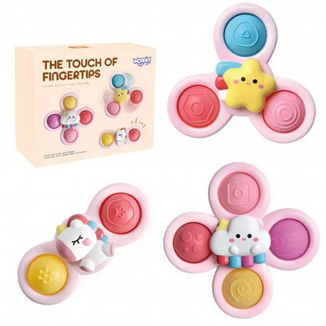 WOOPIE BABY Spinner Pop-it  Zabawka Sensoryczna  Jednorożec Gwiazdka Chmurka Wymienne 3 szt.