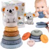 WOOPIE BABY Zestaw Edukacyjna Piramidka Koala 2w1 Gryzak