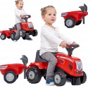 FALK Traktorek Baby Mac Cormick Czerwony z Przyczepką + akc. od 1-3 lat