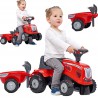 FALK Traktorek Baby Mac Cormick Czerwony z Przyczepką + akc. od 1-3 lat