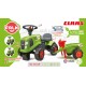 FALK Traktorek Baby Claas Zielony z Przyczepką + akc. od 1 roku