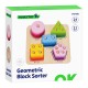 TOOKY TOY Drewniany Sorter Geometryczny Nauka Kształtów Liczenia