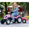 FALK Traktor Country Star Różowy na Pedały + Przyczepka i Klakson 2-5Lat.