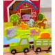 TOOKY TOY Drewniana Walizka Tory Farma