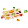 CLASSIC WORLD Układanka Drewniana Edukacyjna Warzywa Montessori 7el.