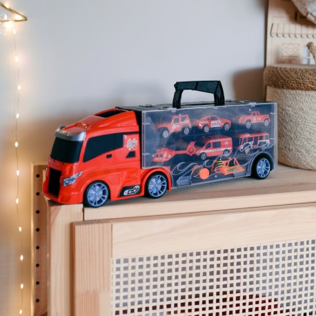 N WOOPIE Cieżarówka Transporter 2w1 Czerwony