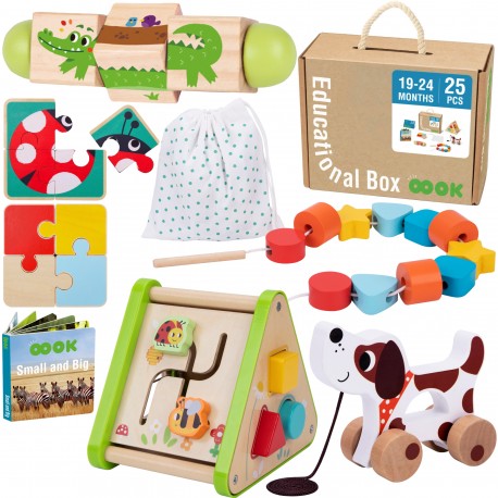 Tooky Toy Edukacyjne Pudełko dla Dzieci z 6w1 od 19 miesiąca