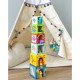 TOOKY TOY Drewniane Klocki Sorter Edukacyjny Zwierzątka 12 el.