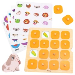 Viga Memory Gra Pamięciowa Zgadnij Obrazki 10 Kart Montessori