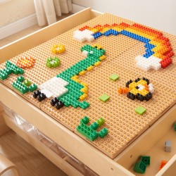 MASTERKIDZ Zestaw 4 Nakładek Na Panel Do Budowania Z Małych Klocków 80 x 80 x 12 (cm)