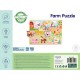 WOOPIE GREEN Drewniane Puzzle Montessori Farma z Pinezkami Do Dopasowania