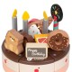 CLASSIC WORLD Drewniany Tort Urodzinowy 19el.