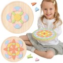 CLASSIC WORLD Pastelowa Mandala Układanka Montessori Mozaika Kwiaty