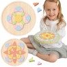 CLASSIC WORLD Pastelowa Mandala Układanka Montessori Mozaika Kwiaty