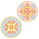 CLASSIC WORLD Drewniane Kolorowe Klocki Mandala Kwiecista Układanka