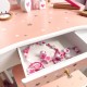 TOOKY TOY Drewniana Toaletka z Krzesełkiem Składane Lusterko Akcesoria