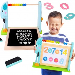 TOOKY TOY  Edukacyjna Tablica Na Biurko + 18 magnetycznych elementów