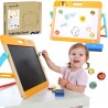 TOOKY TOY Tablica Edukacyjna 2w1 Magnetyczna Kredowa dla Dzieci Magnesy Gąbka 6 el.