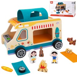 TOOKY TOY Drewniany Kamper Postacie Kemping