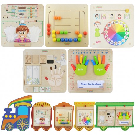 MASTERKIDZ System Do Montażu 5 Tablic Masterkidz Flex + Zestaw 5 Tablic Edukacyjnych