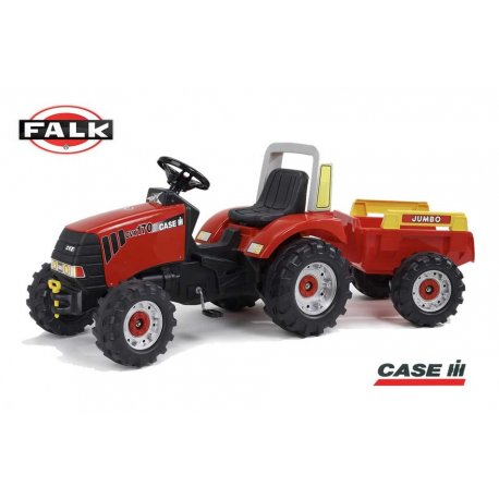 FALK Czerwony Traktor CASE IH CVX170 z Przyczepą