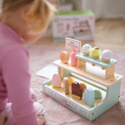 LODZIARNIA DREWNIANA ZESTAW Z LODAMI STRAGAN BUDKA LODY 16 EL WOOPIE GREEN