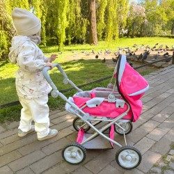 WOOPIE ROYAL Wózek dla Lalek Głęboki Spacerówka Nosidełko 3w1 Regulacja
