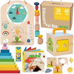 Tooky Toy Edukacyjne Pudełko dla Dzieci z 6w1 od 3 Lat