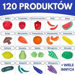 WOOPIE Zestaw do Kuchni Sklepu Warzywa Owoce 120el. XXL