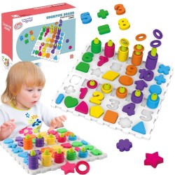 WOOPIE Układanka Montessori Trening Mózgu Literki Cyferki 139 el