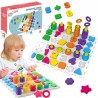 WOOPIE Układanka Montessori Sortery Trening Mózgu Literki Cyferki 139 el