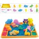 WOOPIE Piasek Kinetyczny 1,2 kg Zestaw XL ZOO Stolik z Foremkami