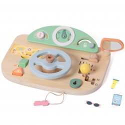 CLASSIC WORLD Drewniana Kierownica Wielofunkcyjna Tablica Edukacyjna