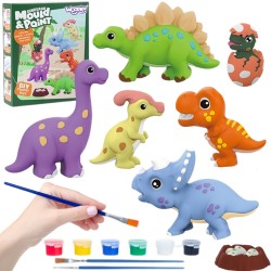 Woopie Stwórz Swoje Figurki Dinozaury  Zestaw kreatyny do Odlewania i Malowania DIY