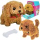 WOOPIE Piesek Ineraktywny Pluszowy z Kością Pudel Husky