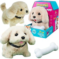 WOOPIE Piesek Ineraktywny Pluszowy z Kością Bichon Golden Retriever