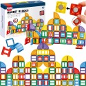 WOOPIE Klocki Magnetyczne Konstrukcyjne 3D Zestaw Edukacyjny Zamek 100el.