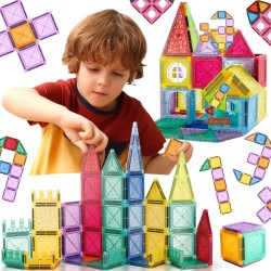 WOOPIE Klocki Magnetyczne Konstrukcyjne 3D Zestaw Edukacyjny Zamek Pojazdy110el.