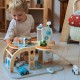 TOOKY TOY Drewnian Kosmiczny Parking  Stacja Kosmiczna