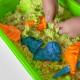 WOOPIE Piasek Kinetyczny 1,5 kg Zestaw XXL Dinozaury Stolik z Foremkami