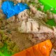 WOOPIE Piasek Kinetyczny 1,5 kg Zestaw XXL Dinozaury Stolik z Foremkami