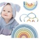 TOOKY TOY Pastelowa Układanka Drewniane Klocki Montessori Tęcza