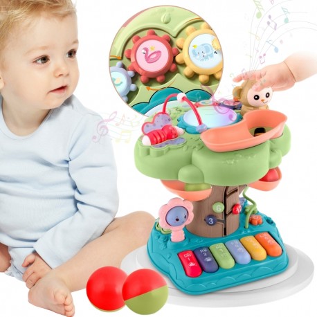 WOOPIE Interaktywne Drzewko Edukacyjne Pianino Led