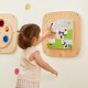 VIGA Drewniana Tablica Manipulacyjna Sensoryczna Układanka Obrazkowa Puzzle